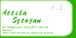 attila sztojan business card